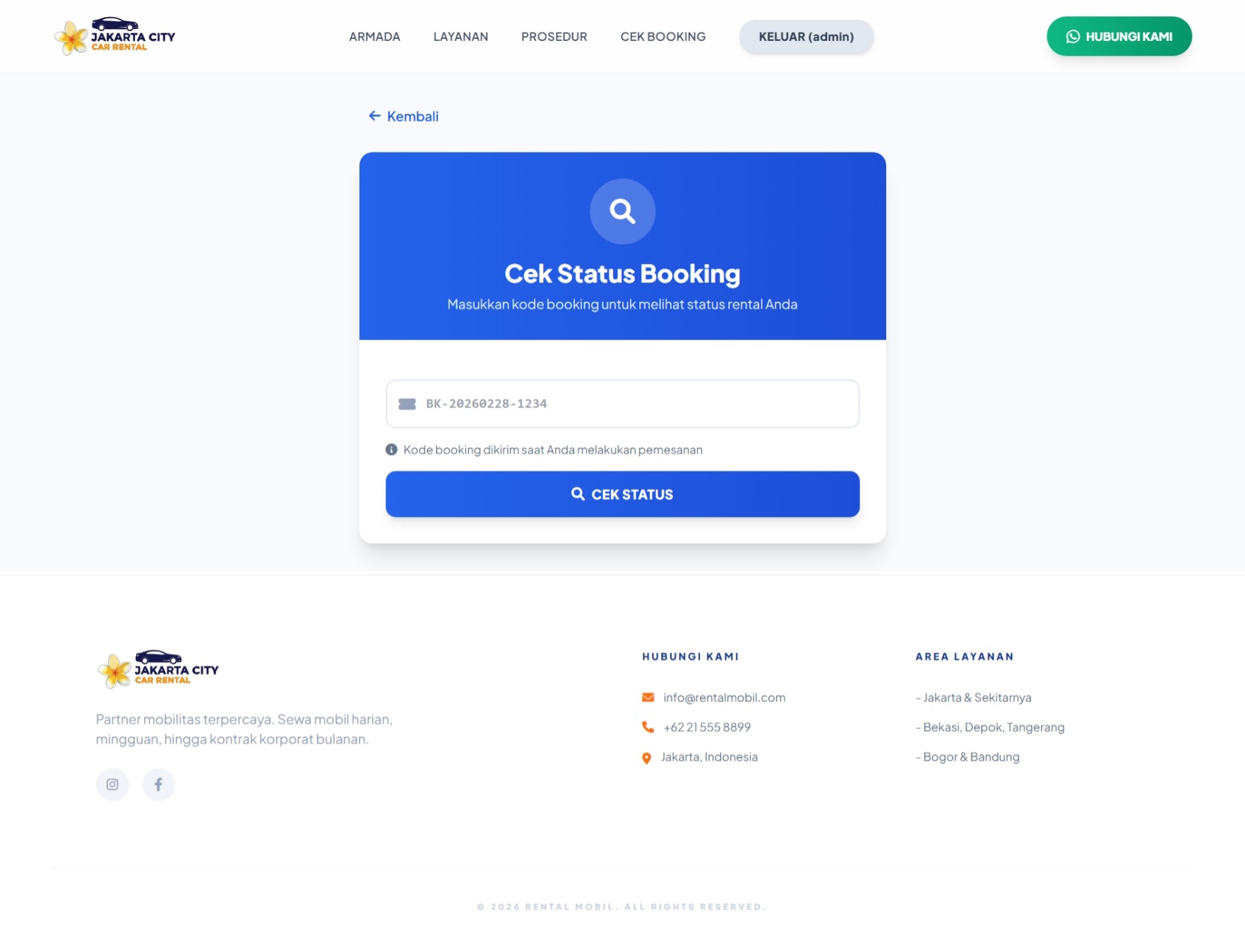 Website Aplikasi Rental Mobil